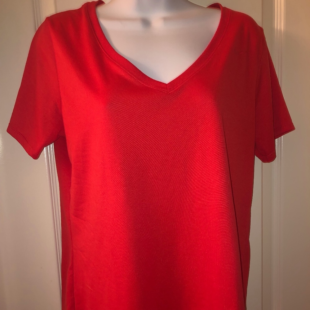 - Nike Tee Athletic Cut Dri-Fit V-Neck Shirt - Picture 2 of 5